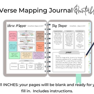 Verse Mapping Journal Printable I Bible Mapping Planner Printable I Scripture Map Journal Digital