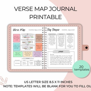 Verse Mapping Journal Printable I Bible Mapping Planner - Etsy