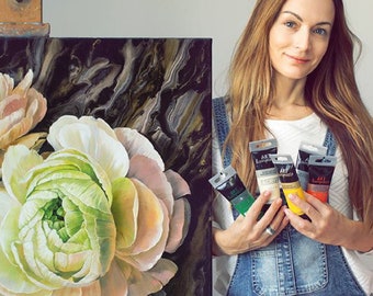Conjunto de tintas acrílicas ArtKompozit de 12x2,6 fl oz/75 ml de tintas acrílicas coloridas para artistas, conjunto da melhor tinta acrílica em tubo, pintura por número