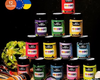 Acrylic Paint Set for Clothes and Textiles of 12 x 20 ml/0.7 fl oz, High-Quality Paints for Painting Clothes - for Artists and Designers