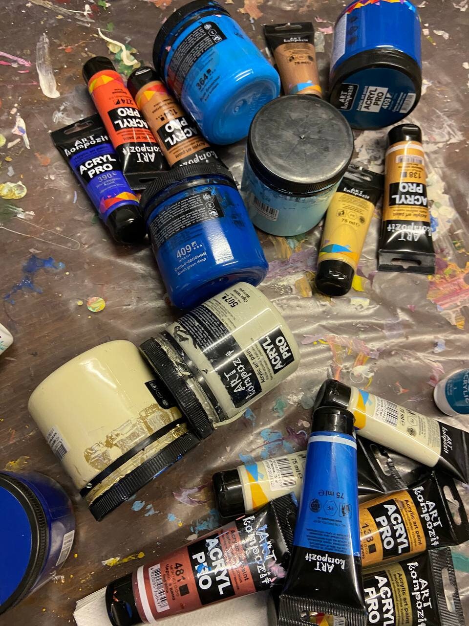 Acrylic Paint 015 Pearl Color Set of 12x2.6 Fl Oz/75 Ml, Acrylic
