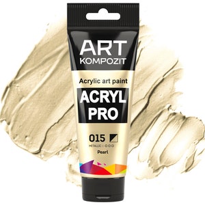 Acrylic paint 015 Pearl Color Set of 12x2.6 fl oz/75 ml, acrylic paints set of acrylic tube paint, paint by number, pearl paint