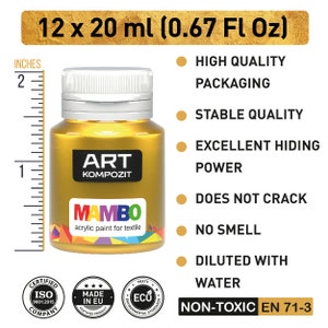a jar of art kompoott gold acrylic paint