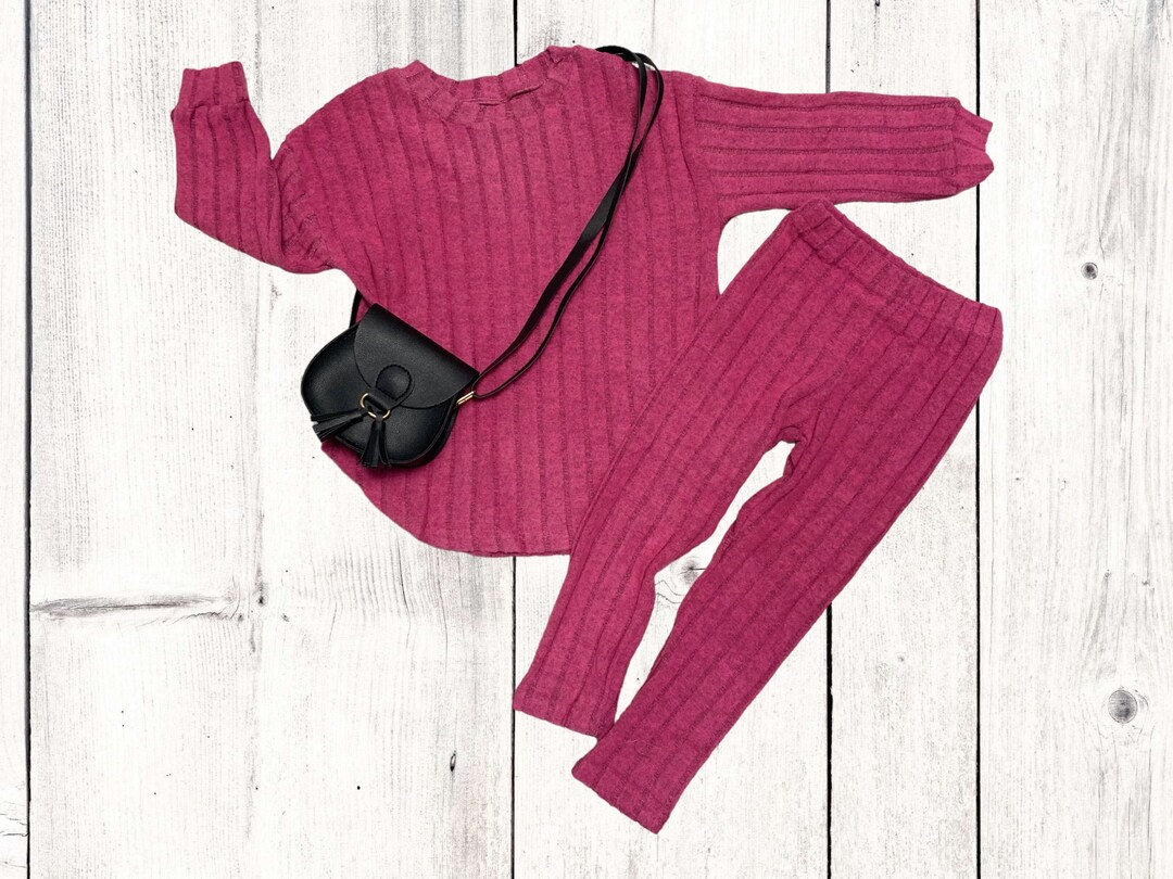 Leggings and Long Sleeve Top Set Toddler Girl Casual Outfit Etsy