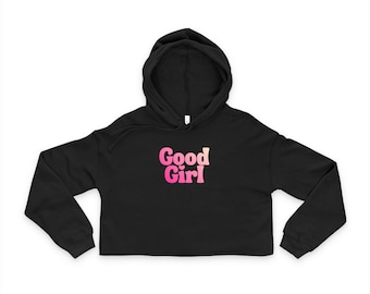 Good Girl retro cropped hoodie