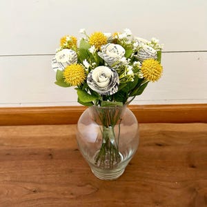 Song Lyric or Wedding Vows - Paper Roses Bouquet