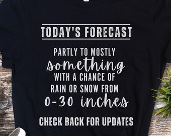 Humorous Weather Forecast Tee, Funny Weather Quote Shirt, Unique Gift for Meteorologists, Funny Forecast T-Shirt, Midwest Weather Apparel