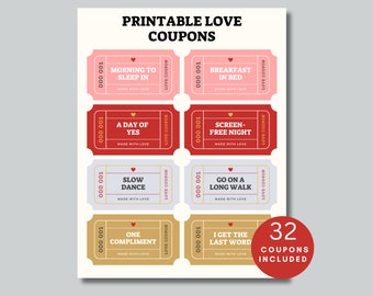 Printable Love Coupons: Date Night Gift (PDF Download)