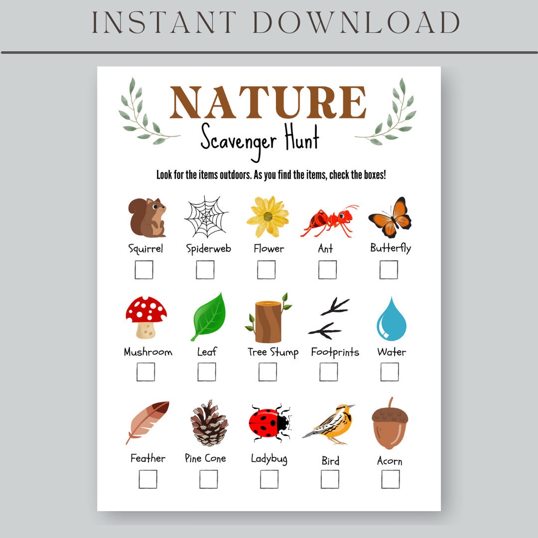 printable-nature-scavenger-hunt-outdoor-scavenger-hunt-game-kids-camping-games-preschool-outdoor-activity-outdoor-activity-yard-games-etsy