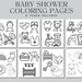 Baby Shower Coloring Pages, Baby Shower Activity, Instant Download ...