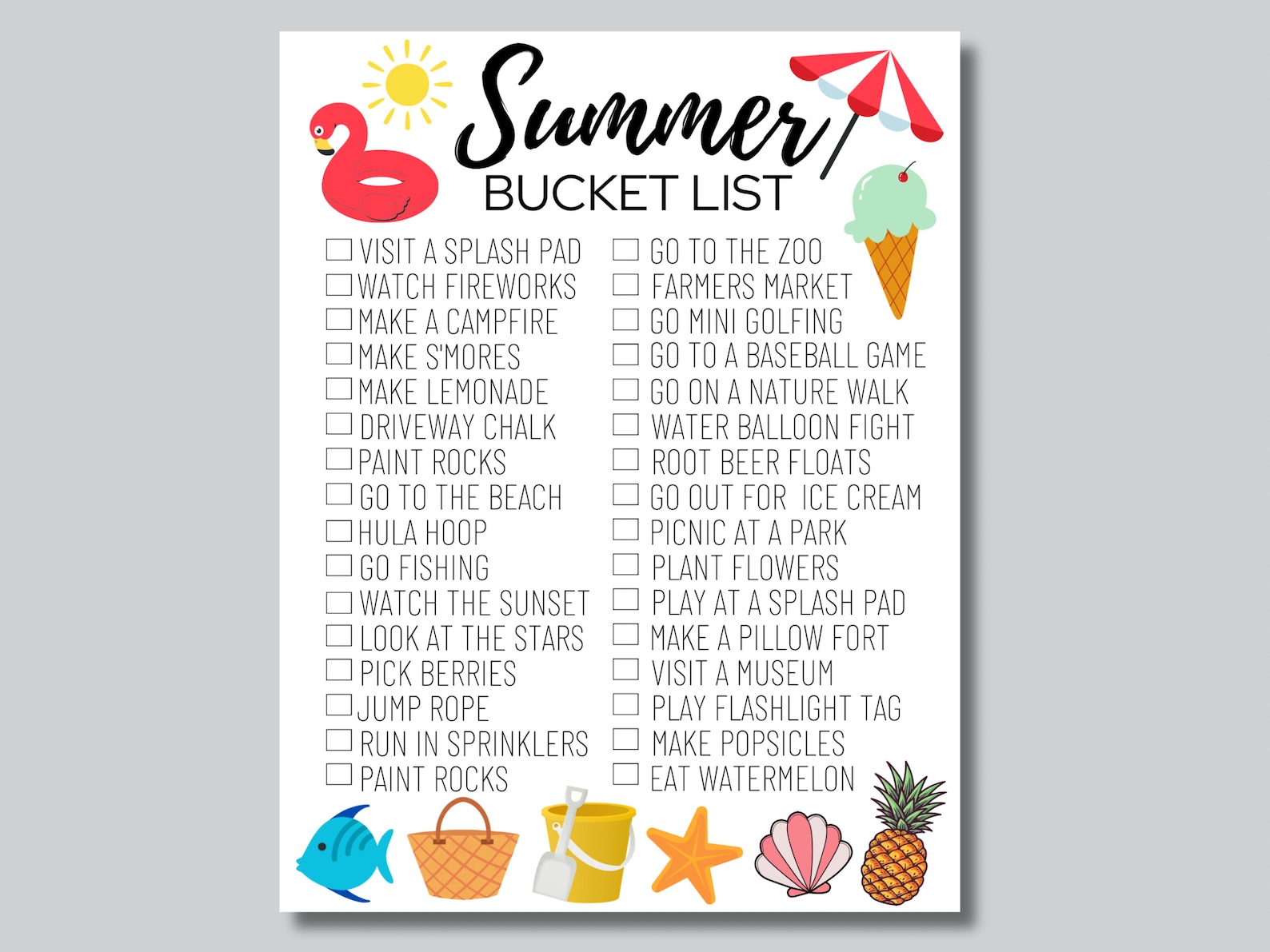 Summer Bucket List, Summer Check List, Summer Fun, Summer Bucket List ...