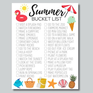 Summer Bucket List, Summer Check List, Summer Fun, Summer Bucket List Printable, Summer Activities Checklist, Summer To Do List