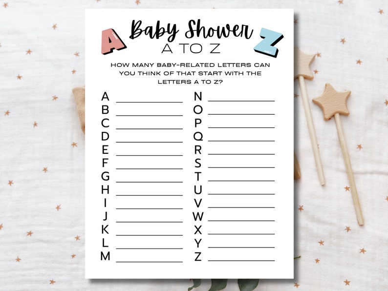 27 Minimalist Baby Shower Games Modern Baby Shower Game Etsy