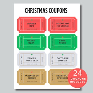 Weihnachtsgeschenkgutscheine, druckbare Weihnachtsgutscheinvorlage, Weihnachtsgeschenkgutschein, bearbeitbarer Weihnachtsgeschenkgutschein, Urlaubsgeschenk