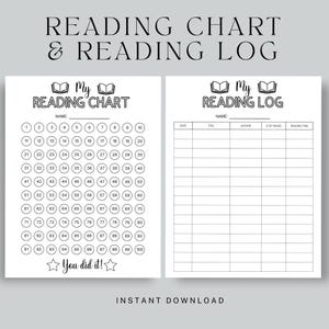 Kids Reading Chart & Log: Printable Book Tracker (PDF Download)