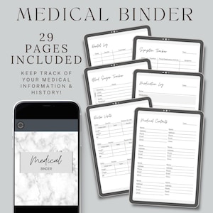Planer Medyczny: Kompletny Binder do Śledzenia Zdrowia (Pobranie Cyfrowe)