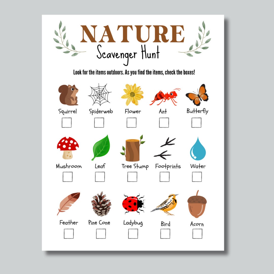 printable-nature-scavenger-hunt-outdoor-scavenger-hunt-game-kids-camping-games-preschool-outdoor-activity-outdoor-activity-yard-games-etsy
