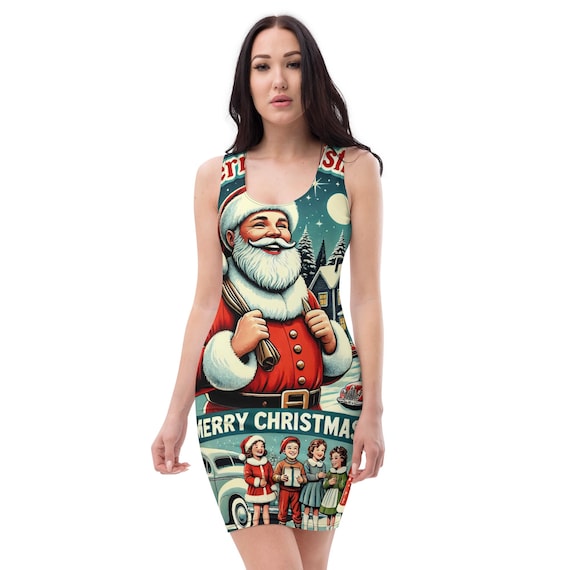 Christmas Bodycon Dress - Etsy Israel