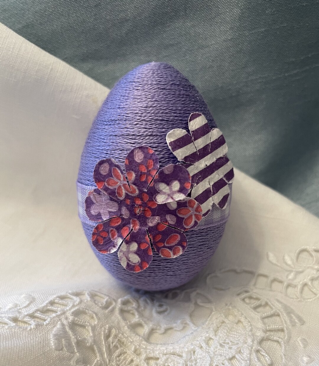 Purple Embroidery Floss Easter Egg Etsy