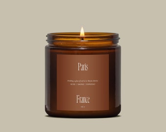 Paris Canva Candle Label