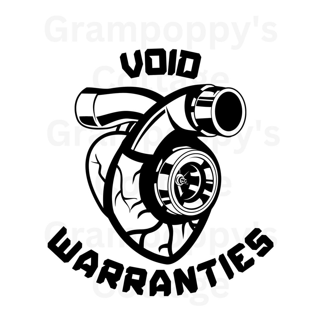Void Warranties PNG Digital Download File, Automotive Mechanic, Garage