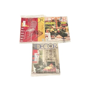 Vintage SEALED Lot of 3 Elle Decor Magazine 1993 1994 INTERIOR DESIGN