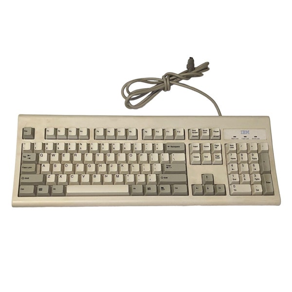 Vintage IBM KB-8923 07H0665 Wired Keyboard Clicky Computer Microsoft 104 Key