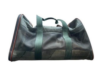 Vintage 1996 Sherpa Pet Carrier Bag Airline Dog Cat 20.5x12x12 Green READ