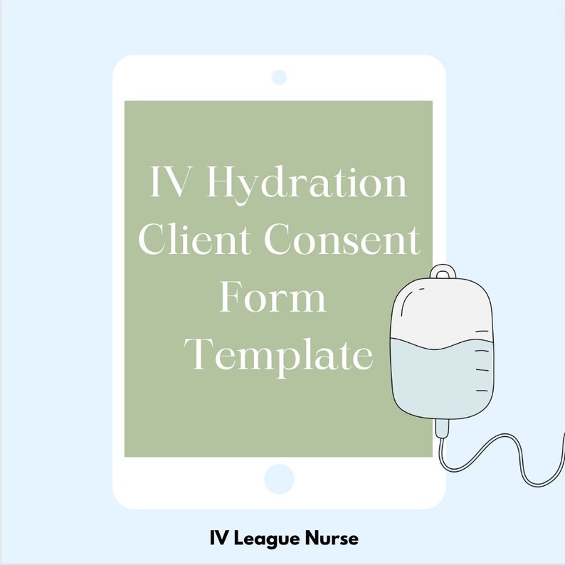 IV Hydration Consent Form Template, Infusion Therapy Template, Client ...