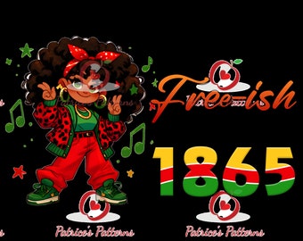 Juneteenth Celebration Art JPEG, Free-ish 1865 Black Pride Digital Download, Vibrant Afrocentric Print