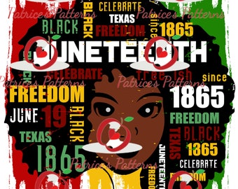 Juneteenth Black Woman Fashion PNG | Sublimation Design (Digital Download)