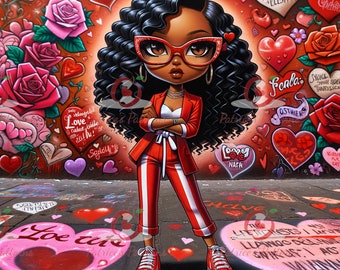 Melanin Valentine's Day PNG – African American Cuties (Digital Download)