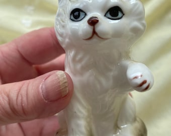 Bone China Kitty Cat Figurine Taiwan