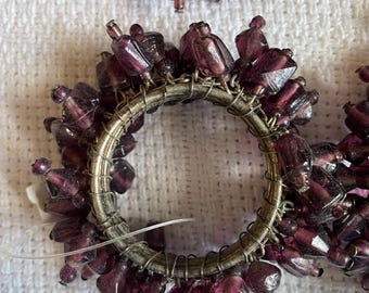 Purple Vintage Style Napkin Rings Set of 8 NEW