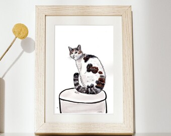 Cat Print Digital Download | Wall Art | Cat Wall Decor | Cat Portrait | Home Decor | Art Print | Wall Art | Cat Illustration | Animal Art