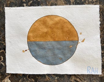 Carolina blue and espresso circle