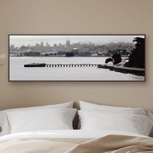 San Francisco Skyline Wall Art, Panorama Photo On Canvas, Canvas Bay Area Wall Art Home Decor San Fransisco Skyline Gift