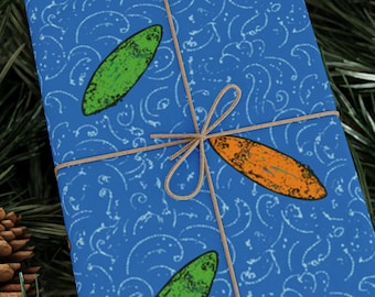 Surfboard Print Wrapping Paper, Beachy Gift Wrap