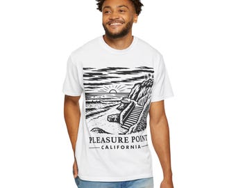 T-shirt graphique Santa Cruz Pleasure Point, chemise de surf côtier