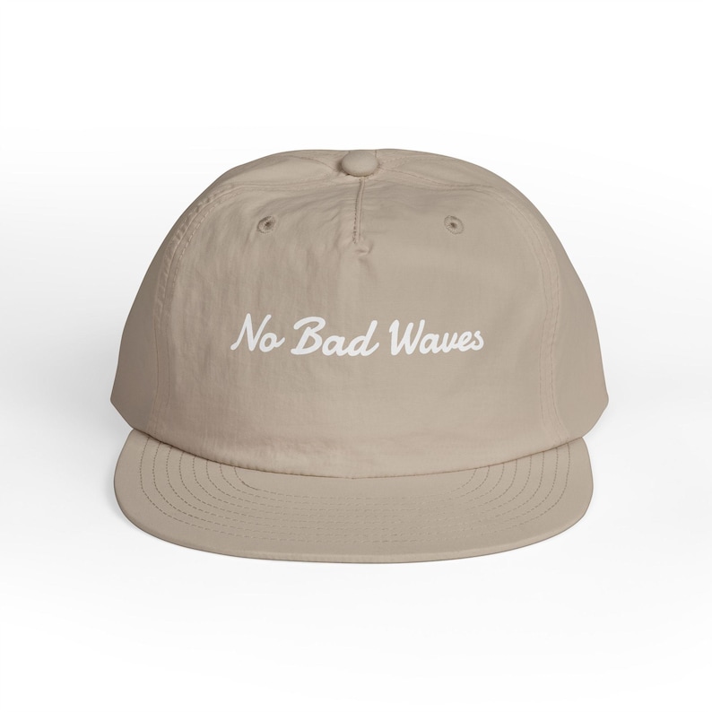 Recycled Nylon Surf Cap, No Bad Waves Beach Hat image 1
