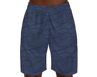 Pantaloncini sportivi ultraleggeri da uomo, WaveRider Water Texture Edition, per jogging, arrampicata, sport o relax.