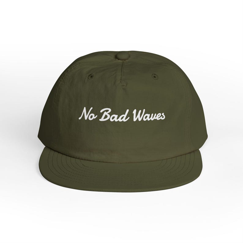 Recycled Nylon Surf Cap, No Bad Waves Beach Hat image 4