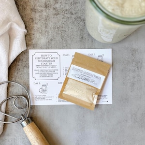 Organic Dehydrated Sourdough Starter | Dried Sourdough Cultures for Bread Making | Beginner Friendly | Muscle Momma Sourdough Starter