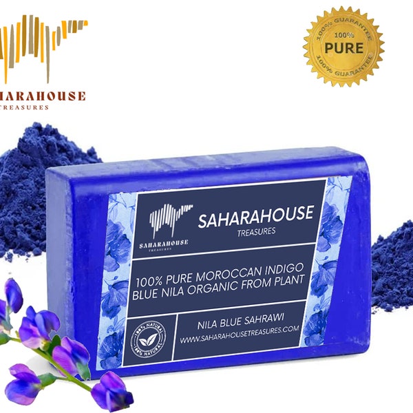 Nila SOAP BAR NILA 100G | Organic Blue Nila Powder 100% Natural | Blue Nila Powder soap bar | Saharawi