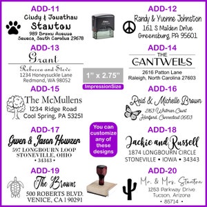 Return Address Stamp, Custom Rubber Stamp, Home Address Stamp, Calligraphy Stamp, Custom Self Inking Stamp, Personalized Stamp