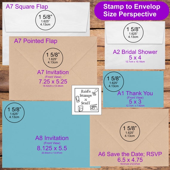 Round Personalized Stamp with 4 Lines of Text
