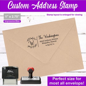 Personalized Rubber Stamp, Custom Return Address Stamp, Home Address Stamp, Couple Address Stamp, Custom Hand Stamp, Self Inking Stamp