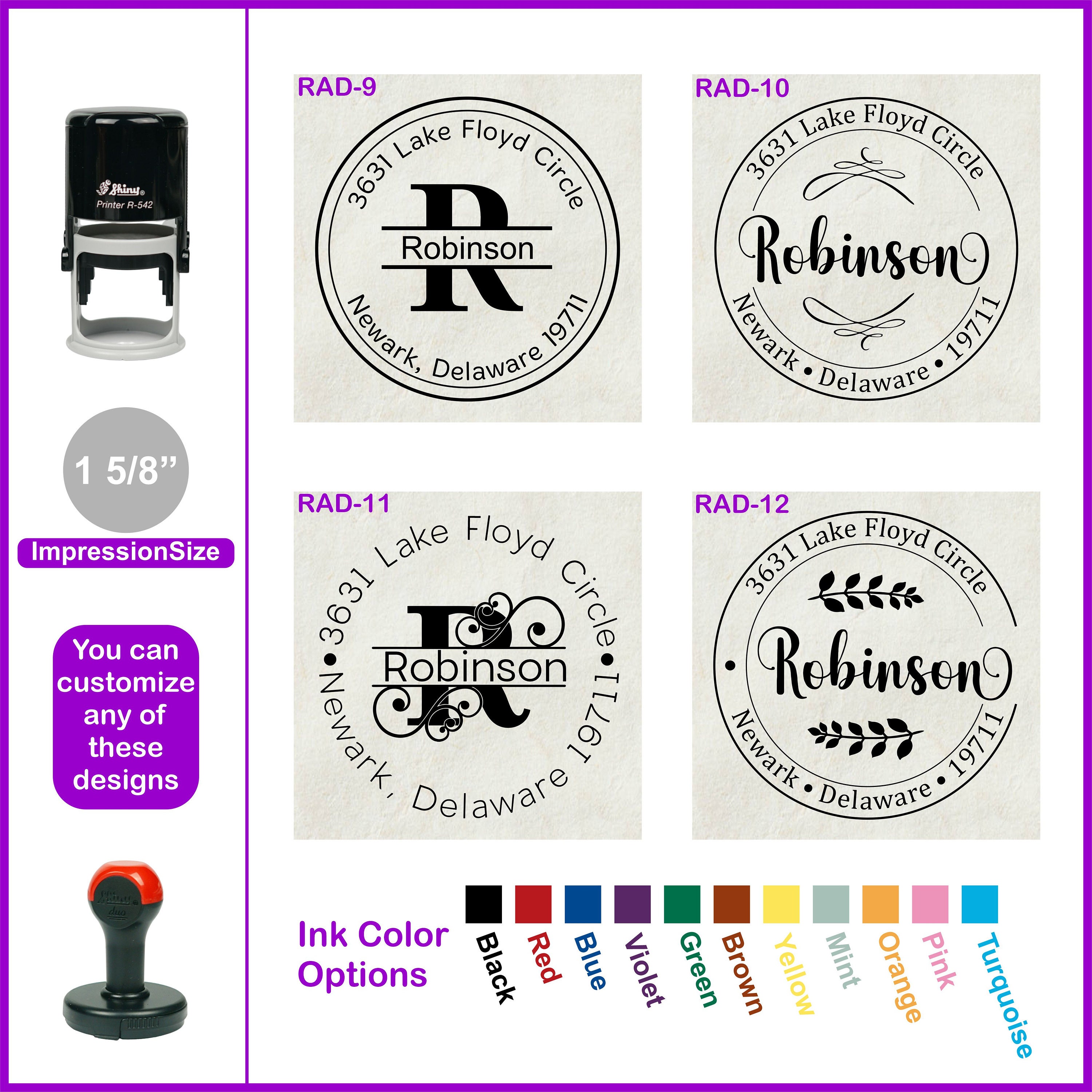 Personalized Stamp Custom Rubber Stamp Return Address Stamp - Etsy