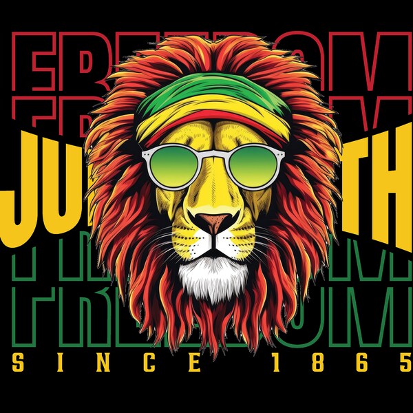 Juneteenth Lion PNG Digital Image - Symbol of Strength