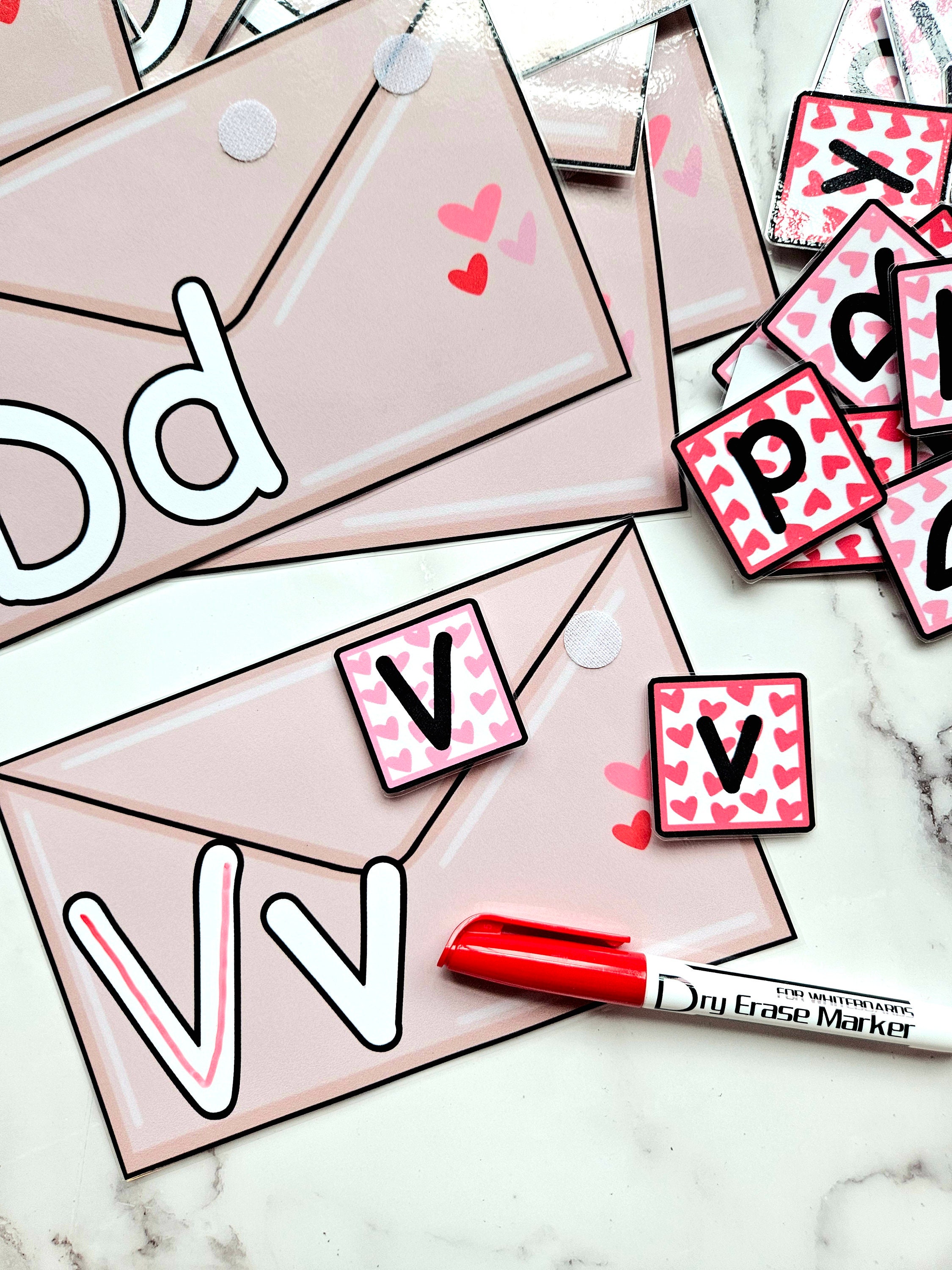 Valentine Alphabet Matching Game: Upper & Lower Case Letters (digital ...